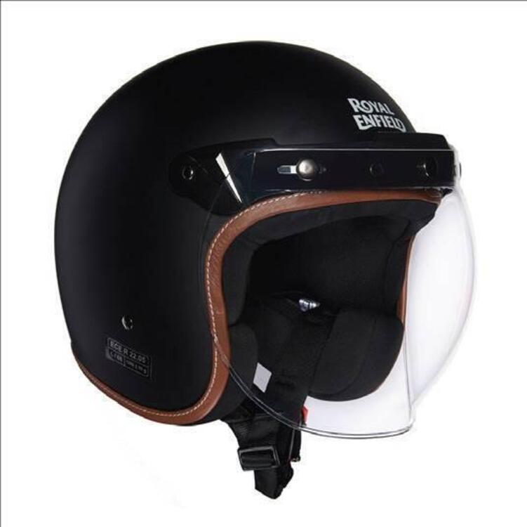 CASCO ROYAL ENFIELD MATT BLACK CON VISIERA (2)