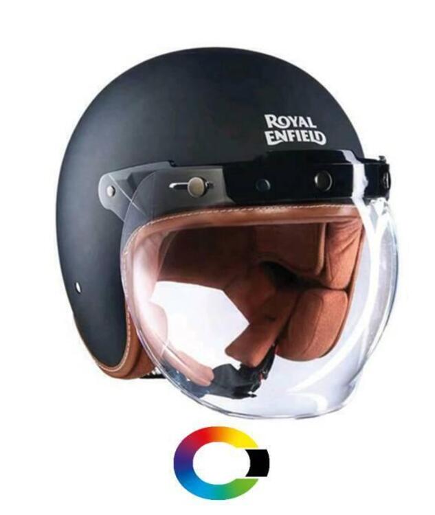 CASCO ROYAL ENFIELD MATT BLACK CON VISIERA (3)