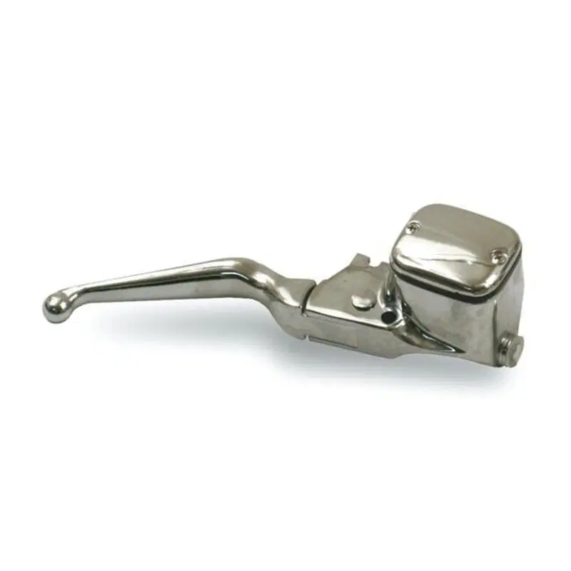 Pompa freno stile OEM cromato per disco singolo da Drag Specialties