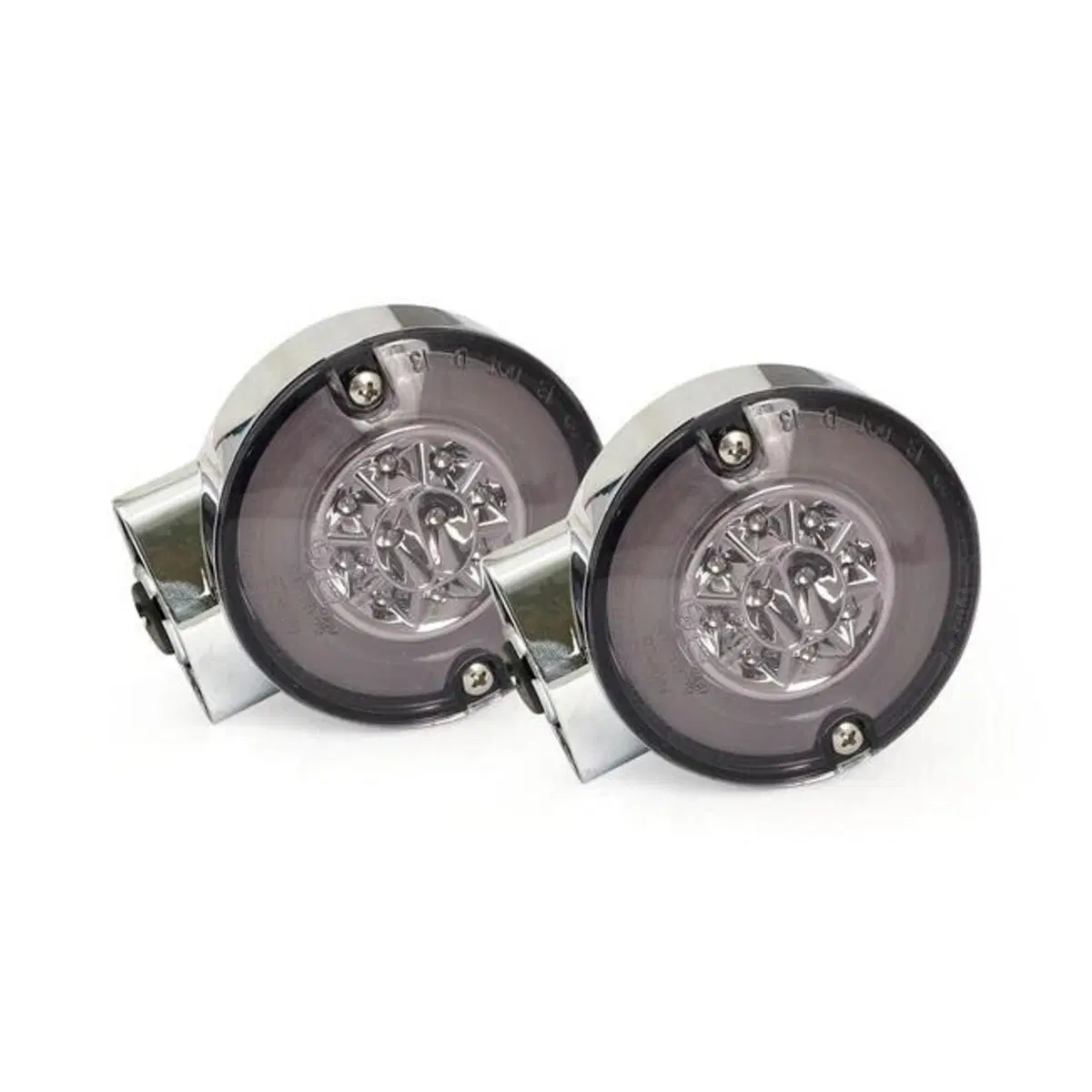 Frecce a led anteriori cromate lenti fumè omologat 