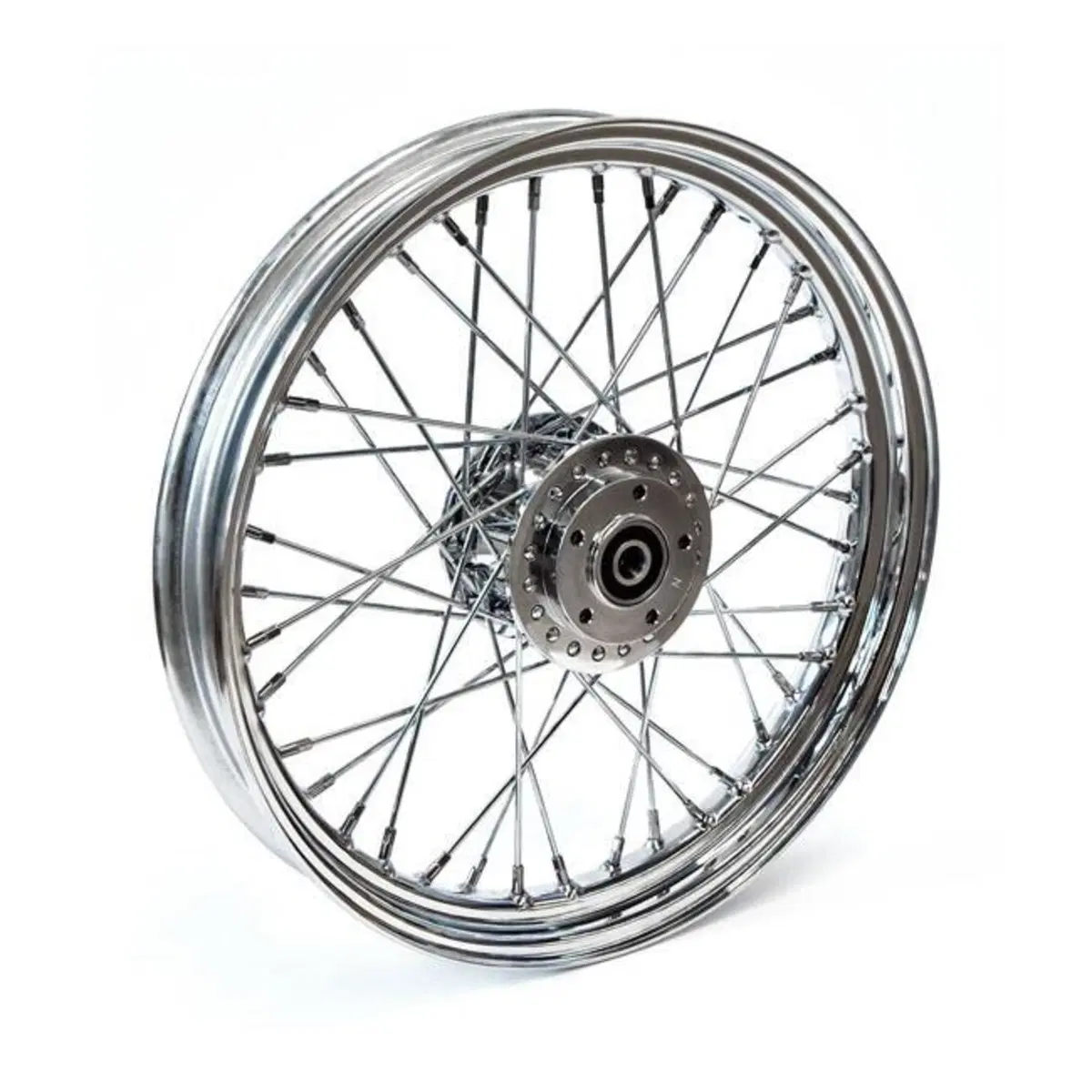 Ruota anteriore a 40 raggi cromata 19x2,5 Per Dyna 