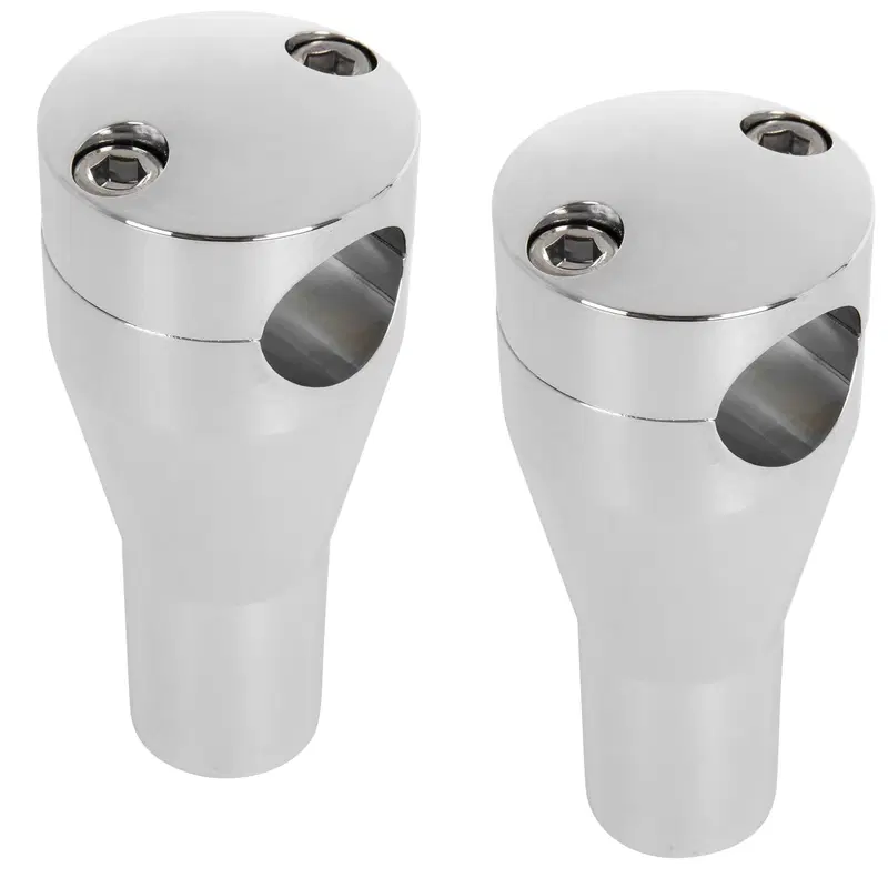 Riser tondi cromati alti 6" per manubri da 1" Drag Specialties