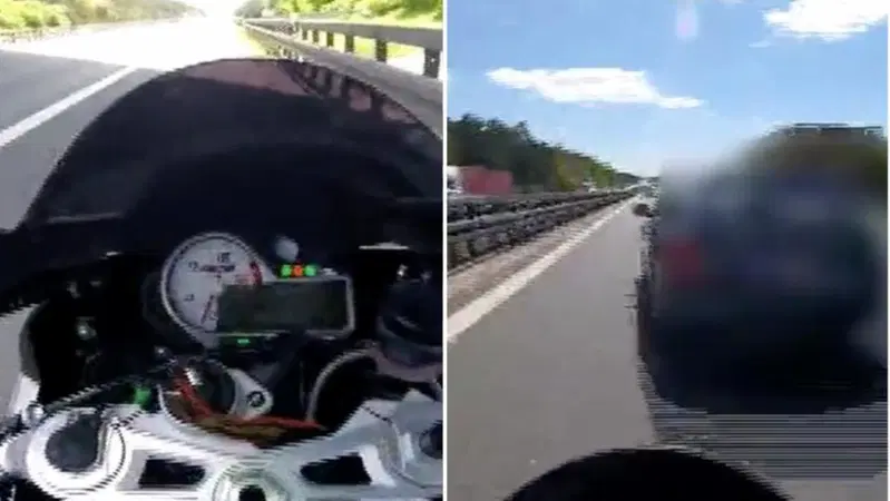 Si schianta a 300 km/h contro un'auto sull'Autobahn. L'incidente shock diventa uno spot per la sicurezza stradale [VIDEO] 