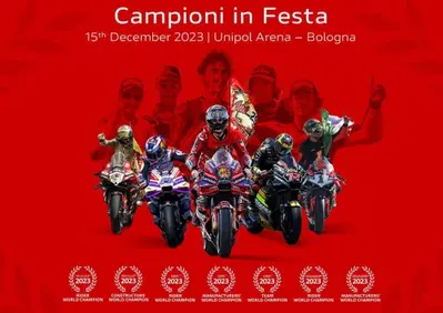 MotoGP 2023. La festa per i campioni Ducati è aperta a tutti: venerdì 15 dicembre a Bologna!