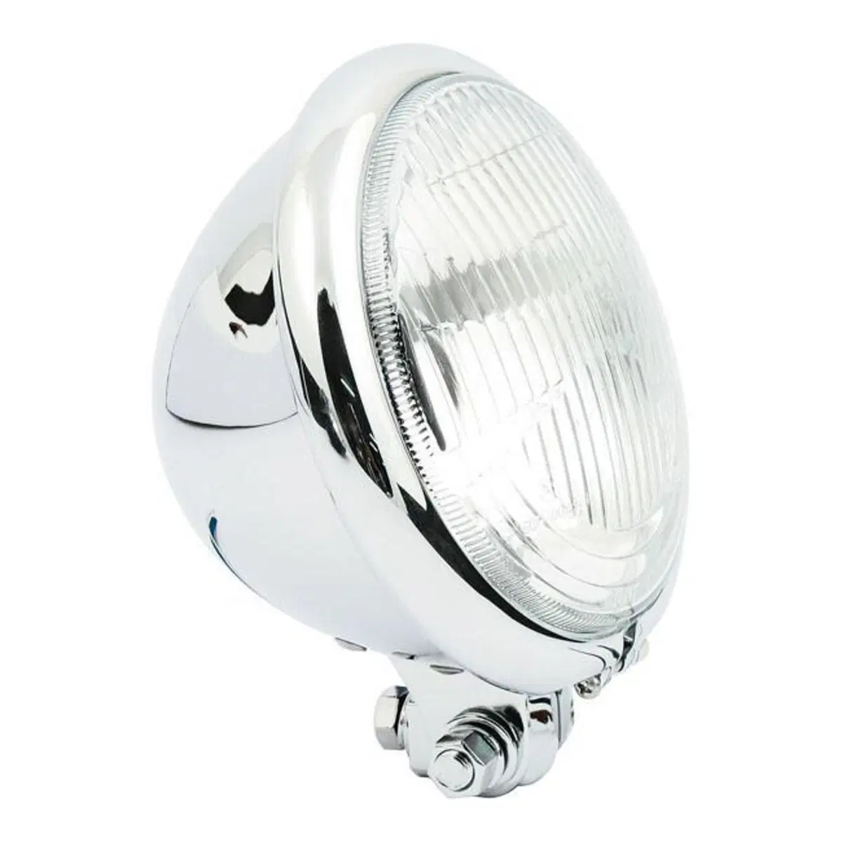 Faro anteriore 5 3/4'' Bates omolgato cromato Moto 