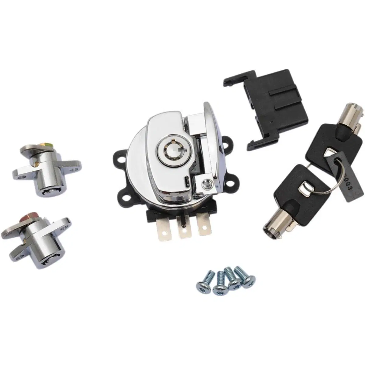 Blocchetto chiave accensione e borse cromato per R Drag Specialties