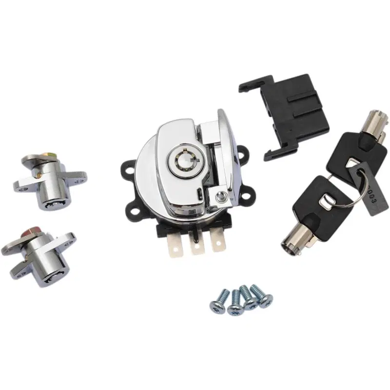 Blocchetto chiave accensione e borse cromato per R Drag Specialties