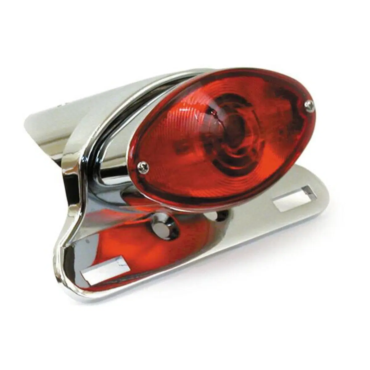 Faro posteriore Cateye con supporto cromato - omol 