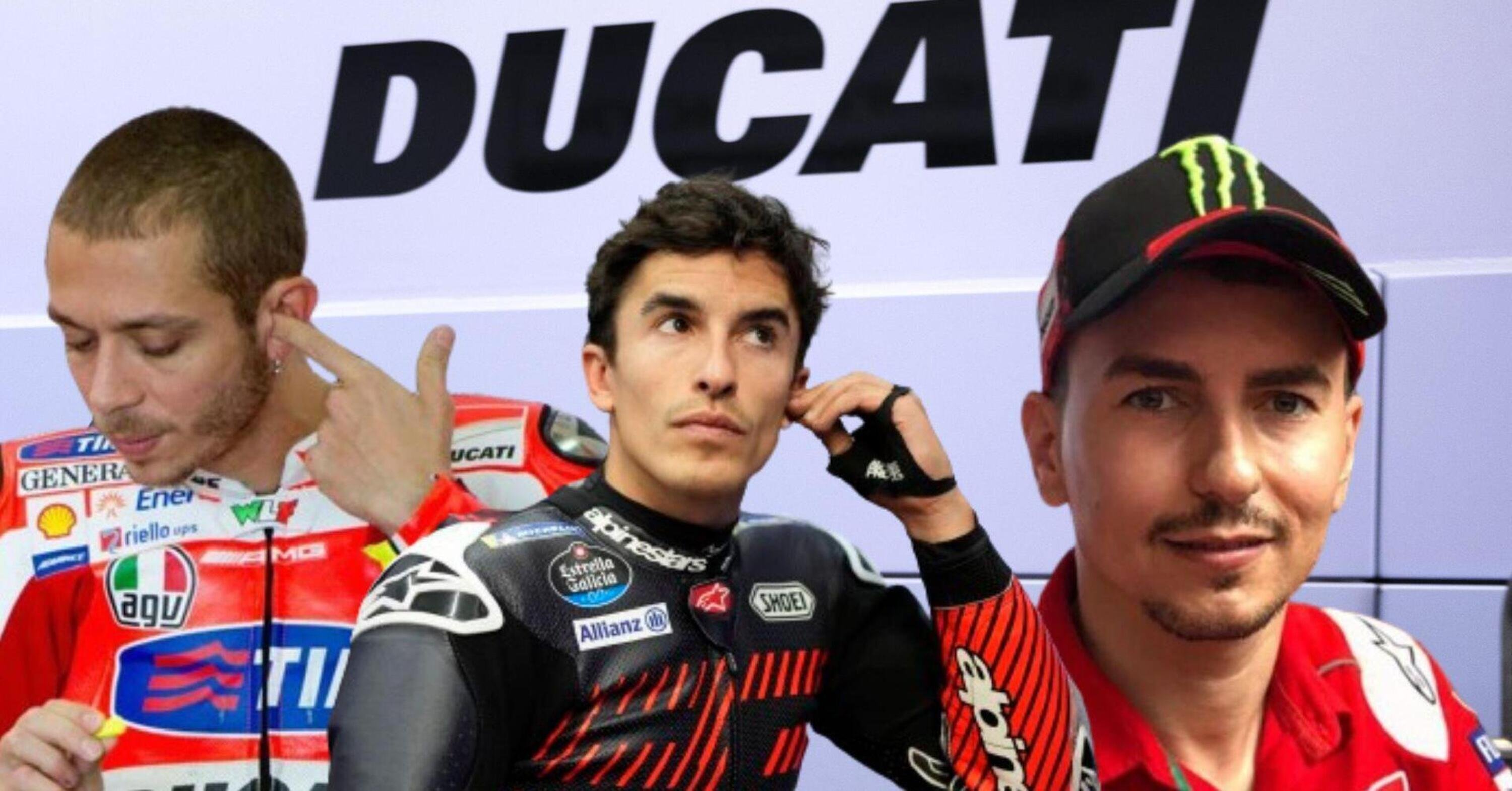 MotoGP 2023. Differenze e similitudini sul passaggio di Marc Marquez, Jorge Lorenzo e Valentino Rossi in Ducati