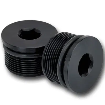 Tappi forcelle bassi neri per Sportster e Dyna con 