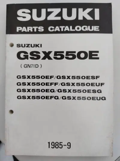 Catalogo ricambi Suzuki GSX 550 E