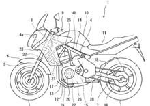 Kawasaki Versys 7 Hybrid: appare in un brevetto