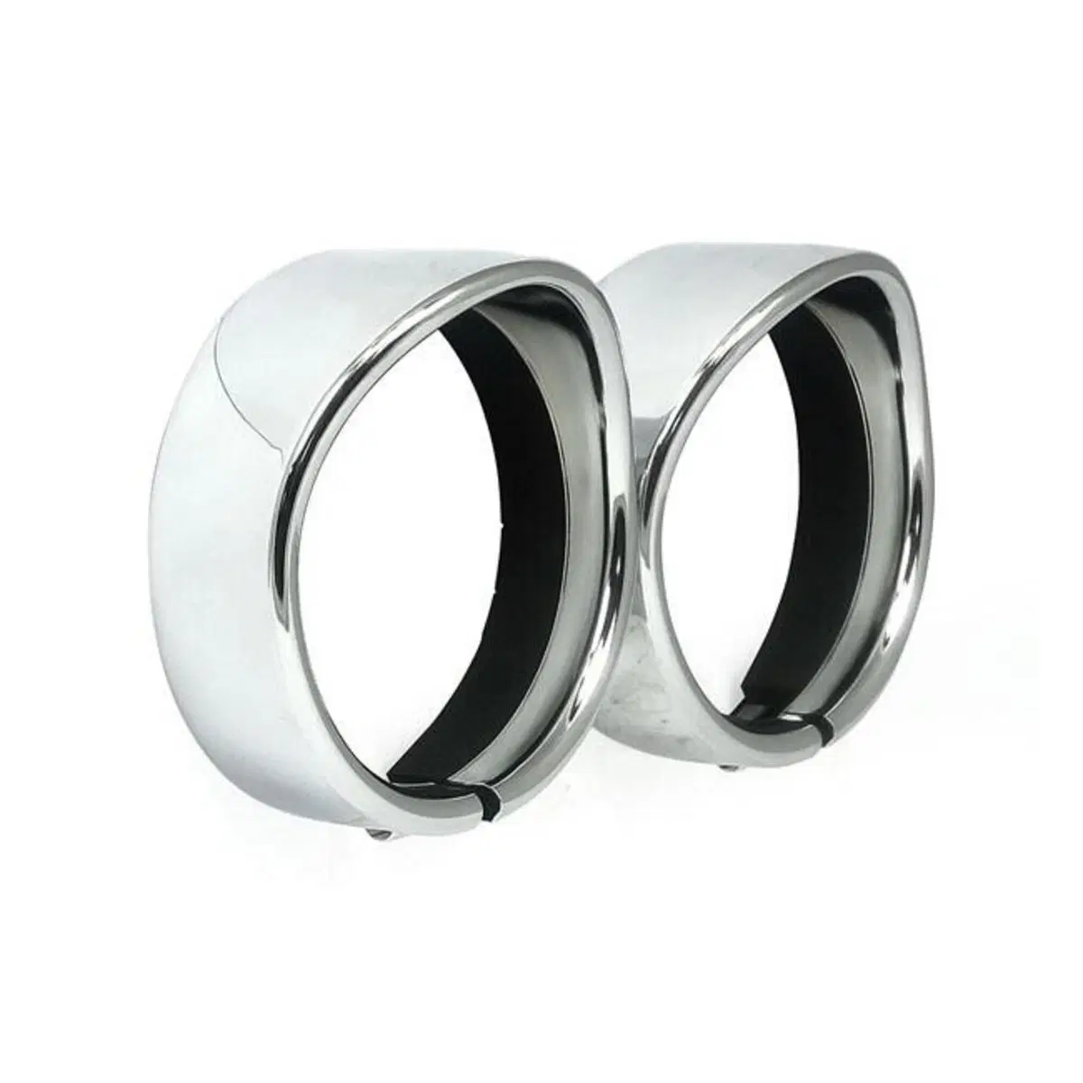 Ghiere per fari supplementari da 4,5” Visored crom 