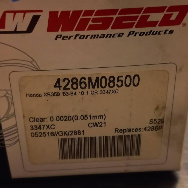 Wiseco codice 4286M08500 Pistone per Honda XR 350 (3)