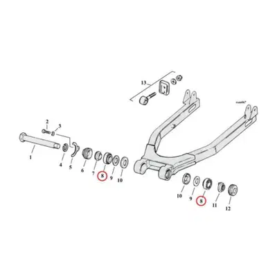Cuscinetto forcellone Sportster dal 1974 al 1981 M 