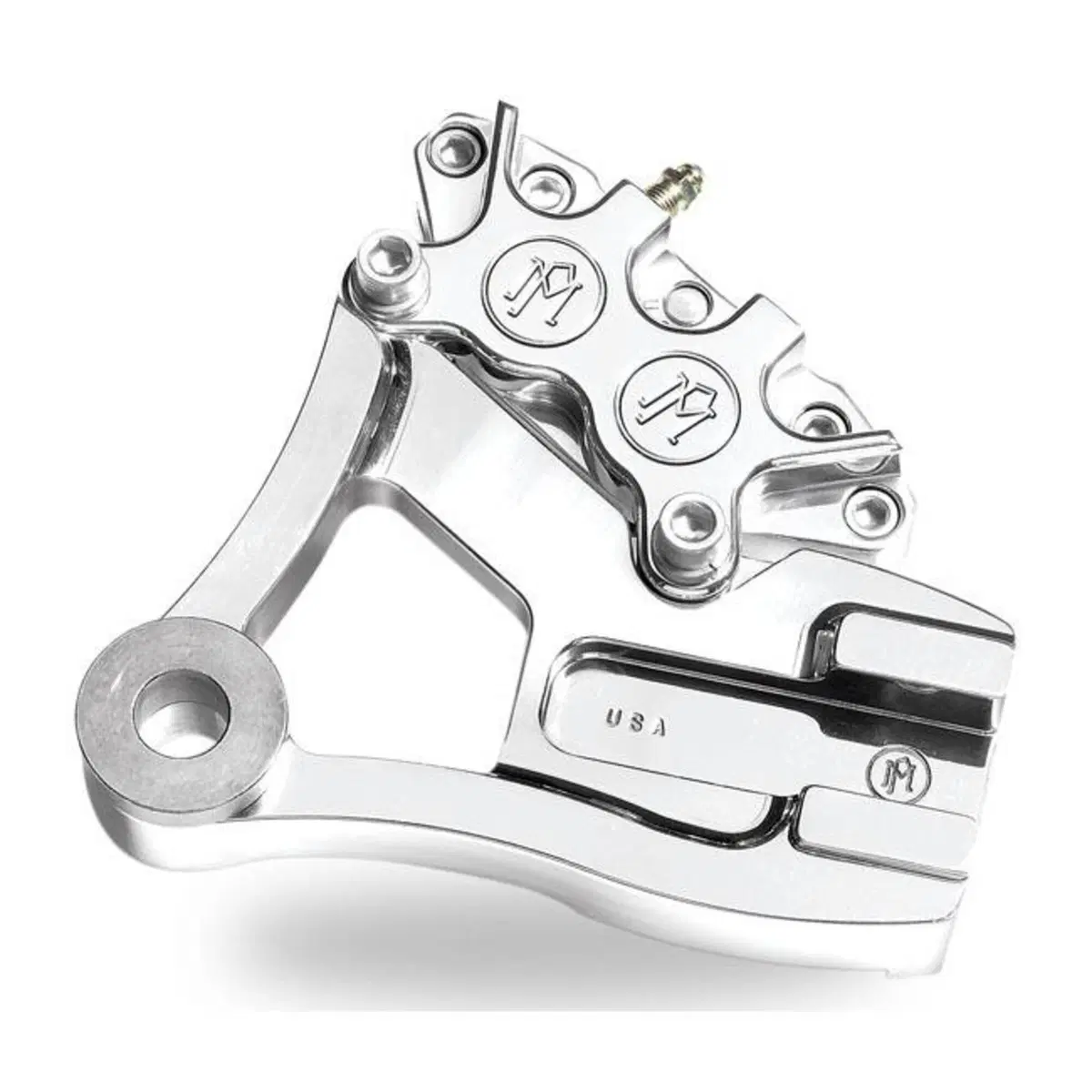 Pinza freno PM 4 pistoni post. con supporto - crom Performance Machine