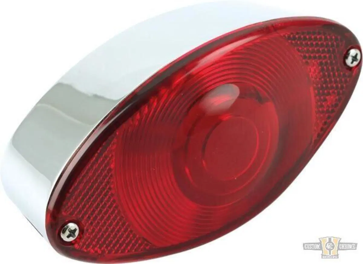Faro posteriore CatEye omologato cromato Custom Ch 