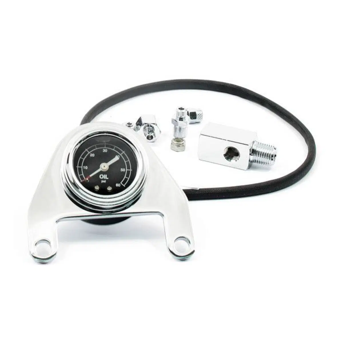 Kit manometro pressione olio + staffa per Softail 