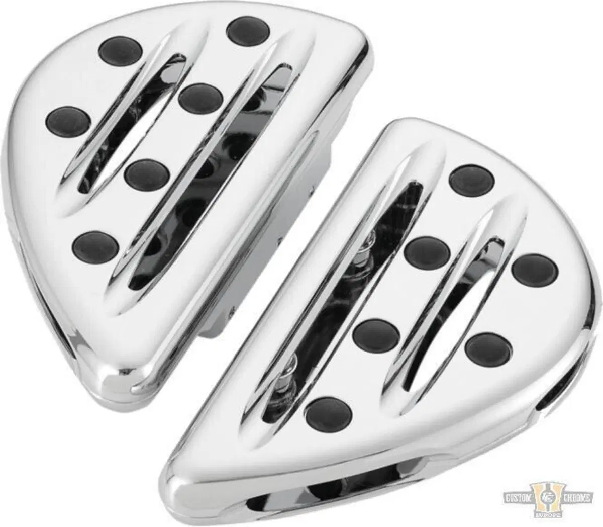 Pedane Ness Deep Cut passeggero cromate Per Tourin Arlen Ness