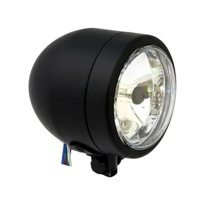 Faro anteriore 4" alogeno nero omologato Motorcycl 