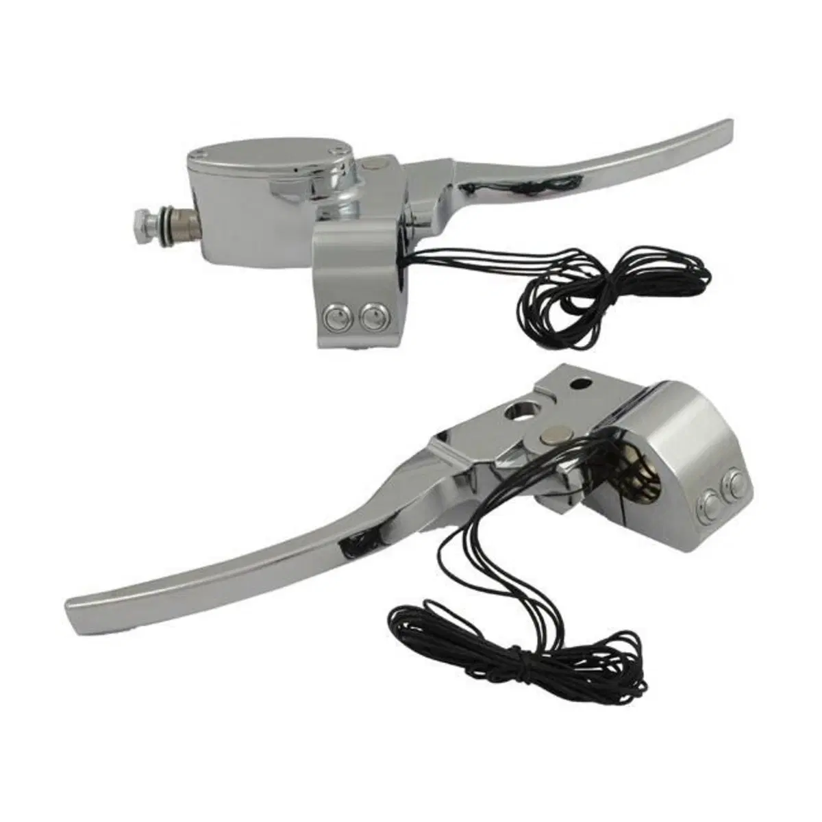 Comandi manubrio Custom cromati singolo disco con 