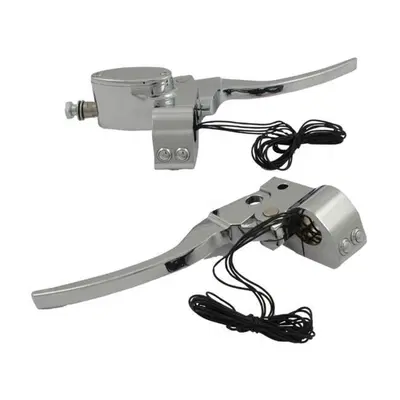 Comandi manubrio Custom cromati singolo disco con 