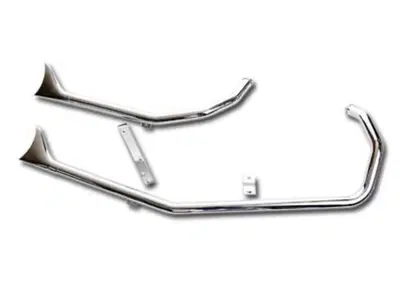 Marmitte Paughco drag pipe Fishtail upsweep cromat