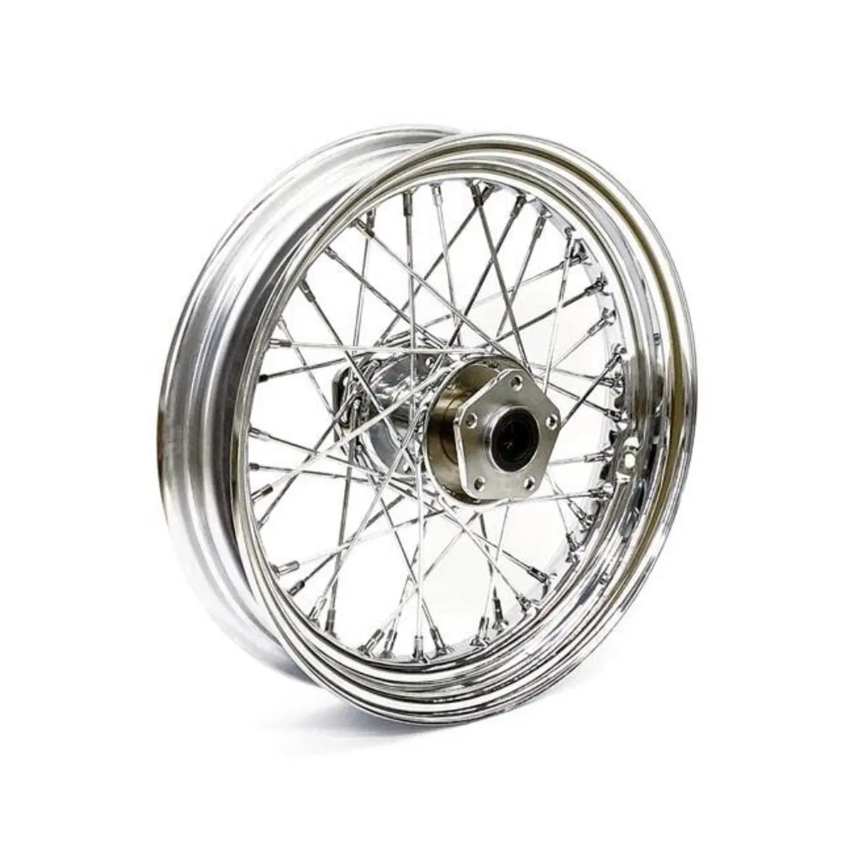 Ruota anteriore a 40 raggi cromata 16x3 Per Tourin 