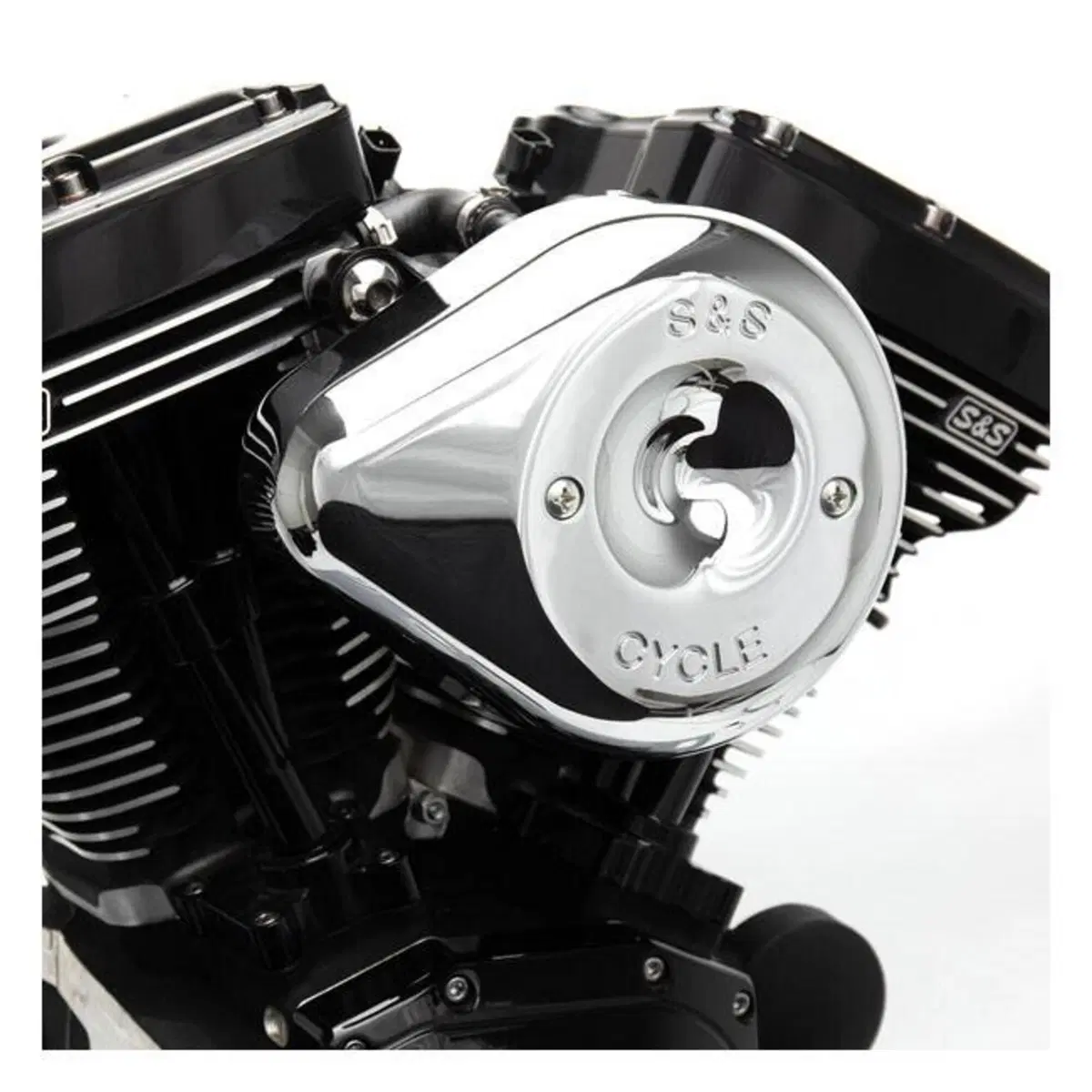 Filtro dell'aria S&S Stealth Teardrop cromato per 