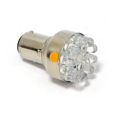 Lampadina LED 12 V doppio filamento - luce Arancio 