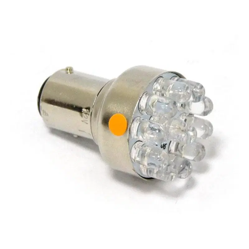 Lampadina LED 12 V doppio filamento - luce Arancio 