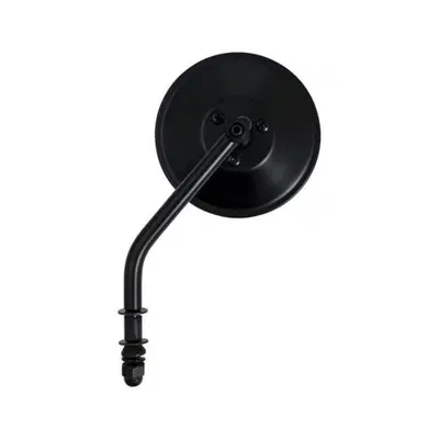 Specchietto rotondo da 4" (10cm) stelo corto nero 