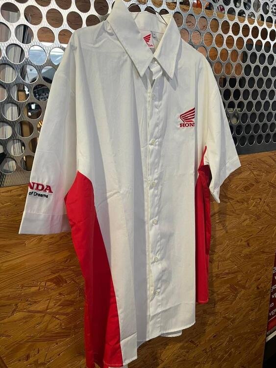 Camicia HONDA bianco/rosso (2)