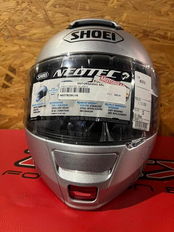 Casco modulare SHOEI NEOTEC silver TG S (2)