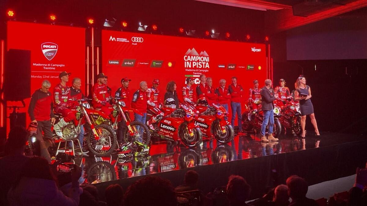 MotoGP 2024. La presentazione della Ducati da Madonna di Campiglio (e