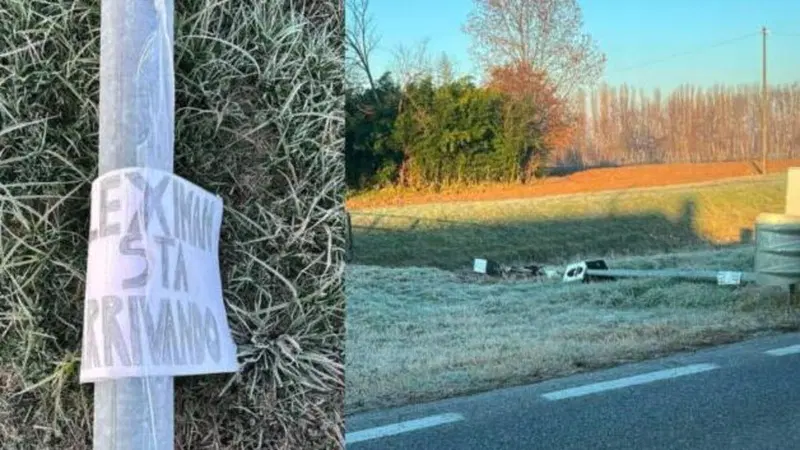 Villa del Conte, Fleximan sega l'ennesimo autovelox e lascia il primo messaggio: ecco cosa ha scritto [VIDEO]