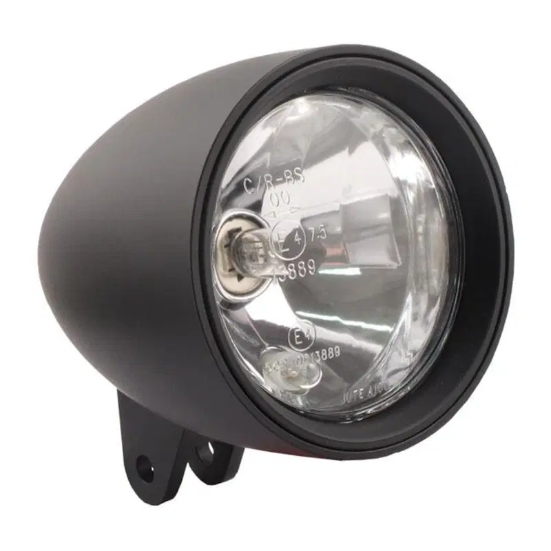 Faro anteriore 4 1/2" nero - omologato con luce di 