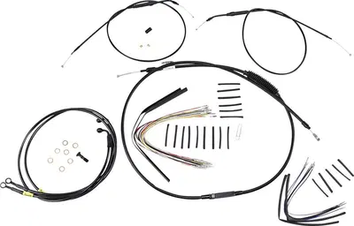 Kit cavi neri per manubrio T-BAR alto 12" (30 cm) 