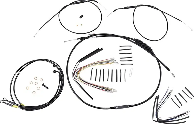 Kit cavi neri per manubrio T-BAR alto 12" (30 cm) 