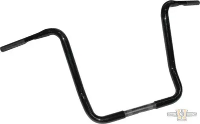 Manubrio Ape Hanger 1-1/4" alto 16" FLHT nero Fat 