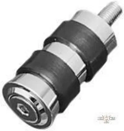 Pedalino cambio fascette gomma nera, cromato Cust 