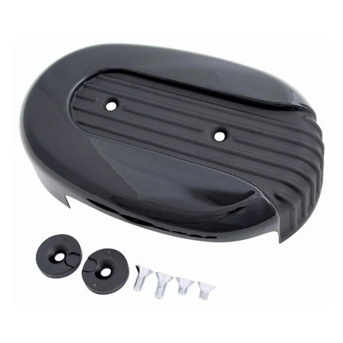 Coperchio filtro aria nero ovale grooved per Sport 