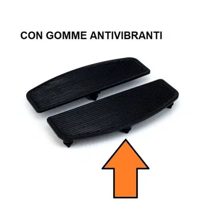 Tappetini neri con antivibranti per pedane rettang 
