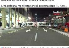Bologna, si protesta contro Città 30: corteo di veicoli a passo d'uomo