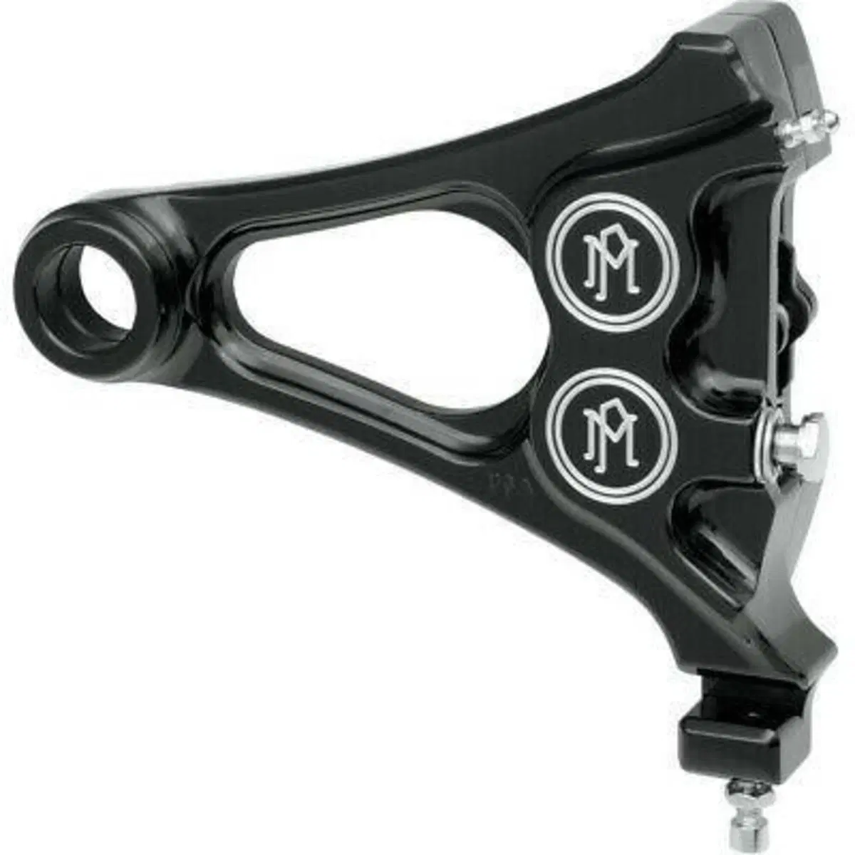 Pinza freno PM 4 pistoni post. con supporto - nera Performance Machine