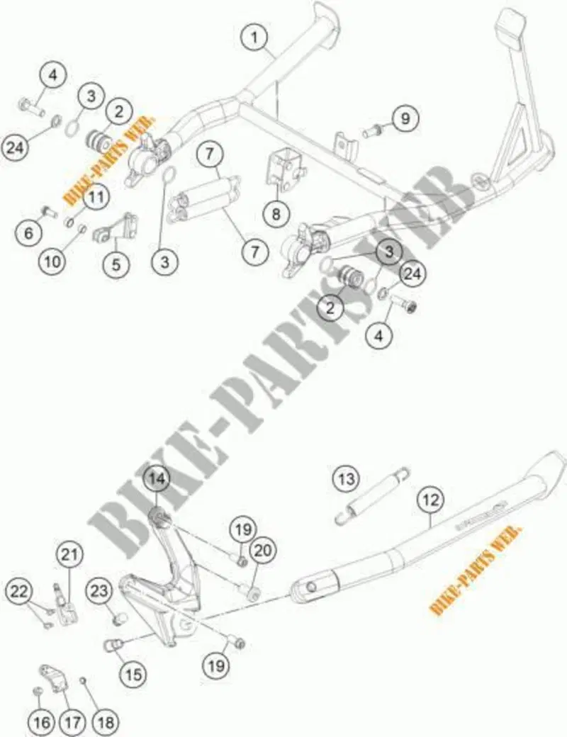 6030302210033 CAVALETTO CENTRALE KTM
