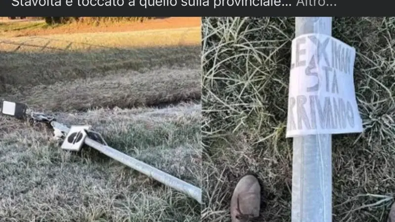 Autovelox, reinstallato il dispositivo abbattuto da Fleximan a Villa Del Conte