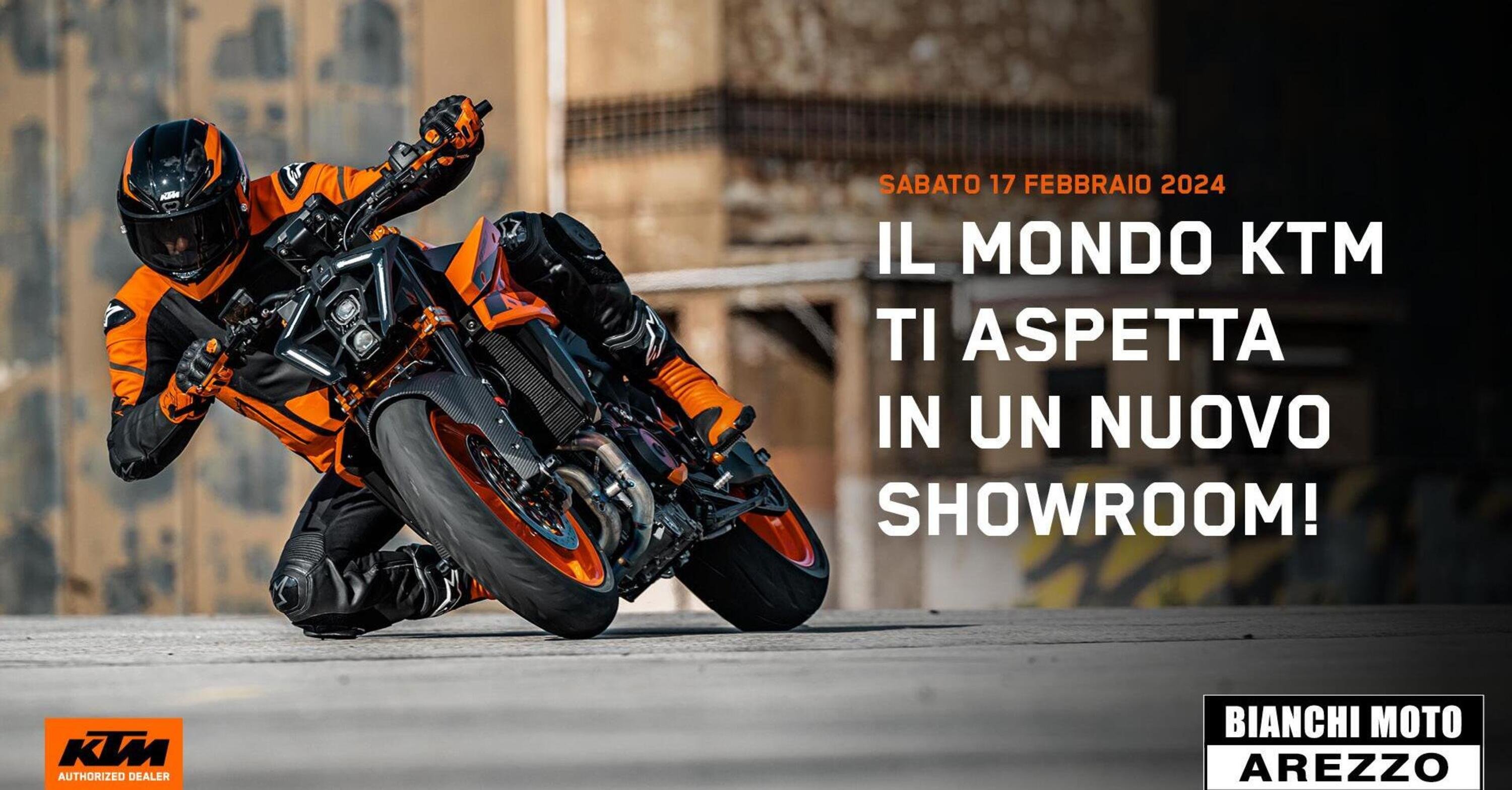  K-Arezzo by Bianchi Moto: apre sabato 17 febbraio il nuovo salone KTM ad Arezzo