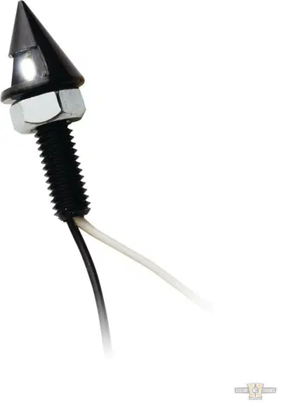 Luce targa LED nera conica Custom Chrome 