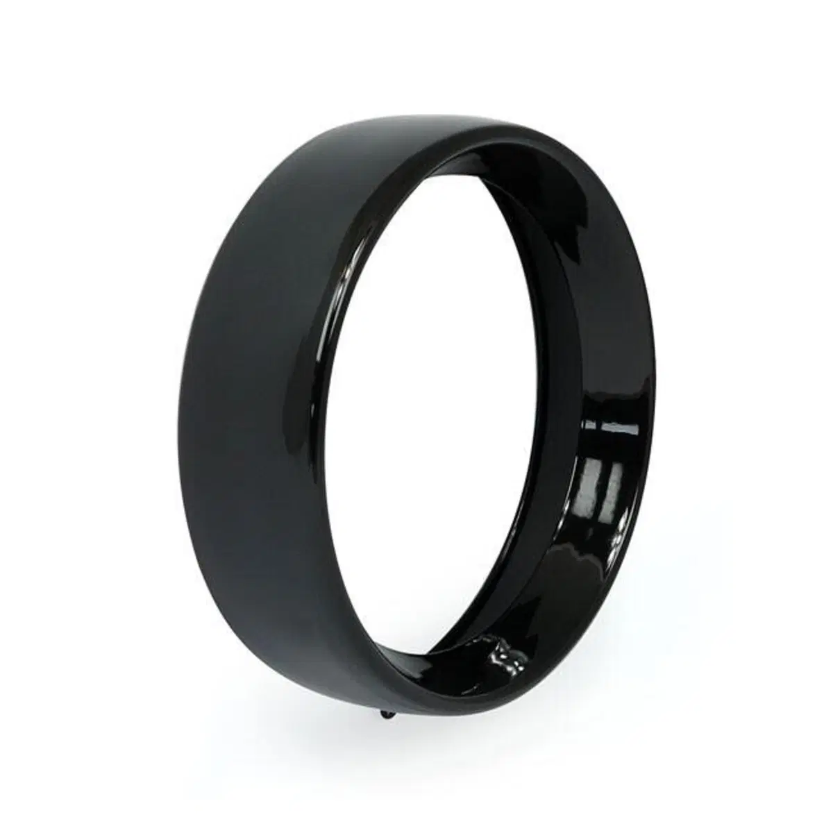 Ghiera per faro da 7” Recessed nera lucida per Sof 